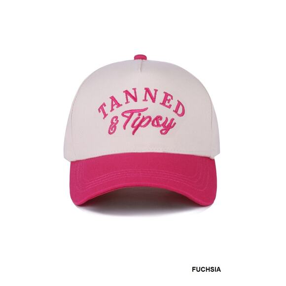 Tanned and Tipsy Embroidered Baseball Hat - New - Picture 5 of 8